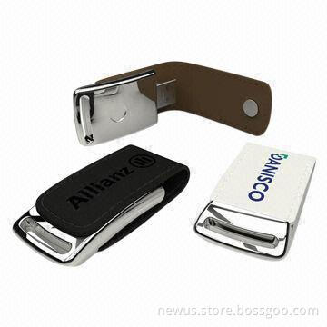 Leather and Metal USB Flash Drives/Sticks, Commercial Style for Office Use